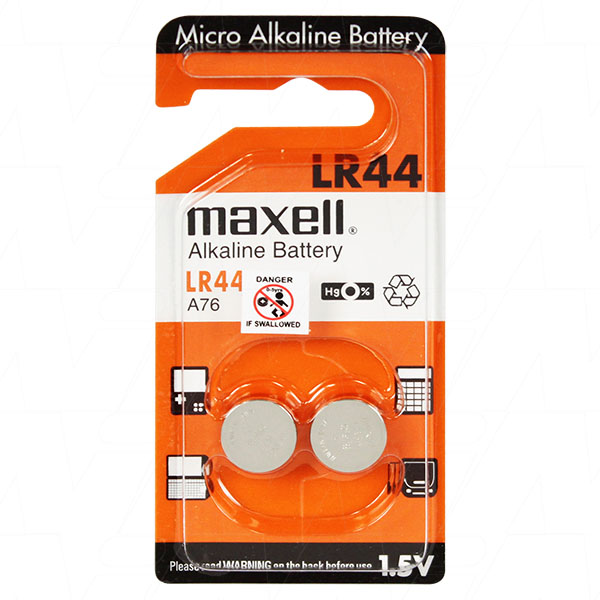 Auto Afrekenen rand LR44-BP2 - Maxell LR44 Alkaline Battery. Replaces 157, A76, AG13, G13A,  GPA76, KA76, L1154, PX76A, PX76AB, RW82, SB-F9, V13GA